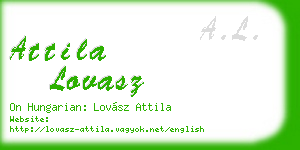 attila lovasz business card